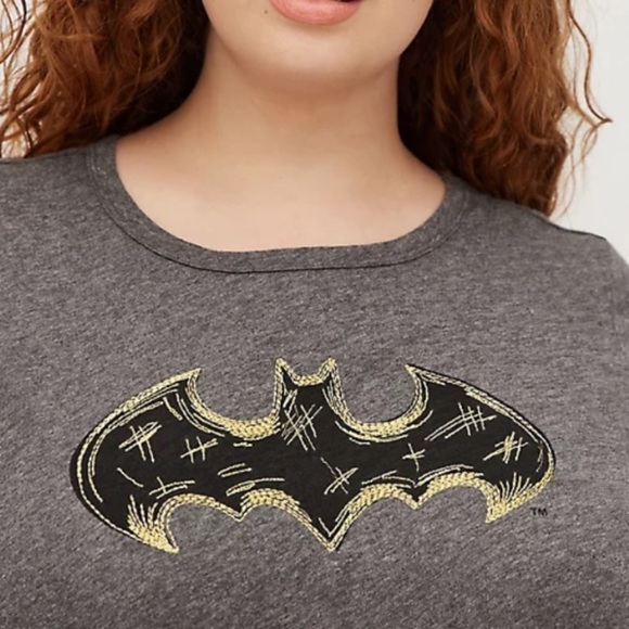 NWT TORRID CLASSIC FIT RINGER TOP - WARNER BROS. BATMAN - Picture 2 of 6